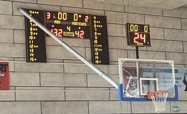 Affichage du score ASM 132 - 42 Gerzat Basket 