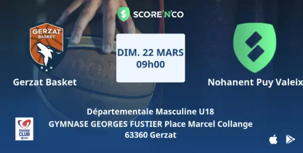 Gerzat Basket U18M reçoit le leader : à domicile, les gerzatois ont une carte à jouer