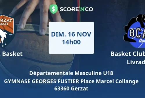 Gerzat Basket U18M vs Ambert : L&rsquo;épreuve de vérité après le naufrage.