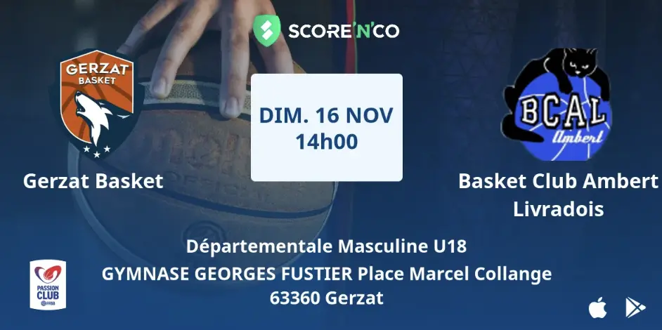 Gerzat Basket U18M vs Ambert : L&rsquo;épreuve de vérité après le naufrage.