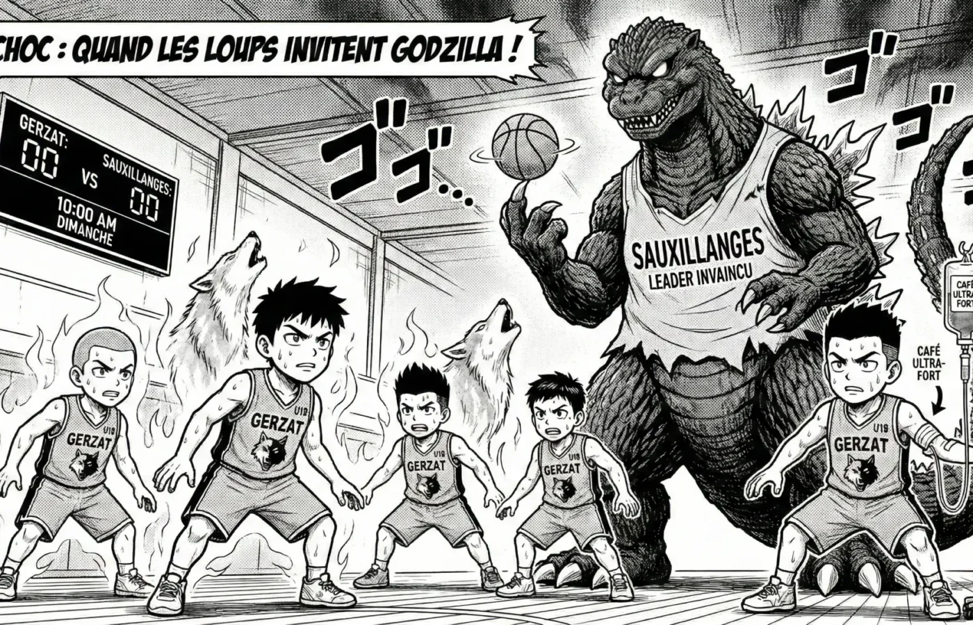 Gerzat Basket reçoit Sauxillanges : quand les Loups invitent Godzilla à la maison