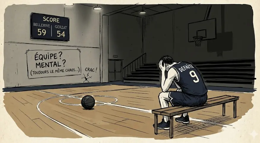 Gerzat Basket : le mental craque, Bellerive s&rsquo;envole (59-54)
