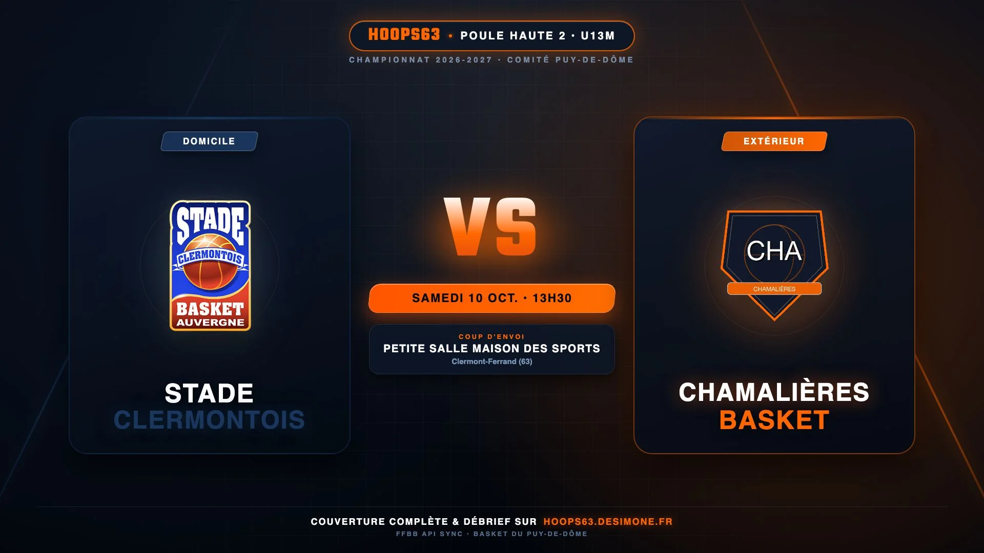 U13M2 : SCBA - Chamalières, le grand chelem en ligne de mire